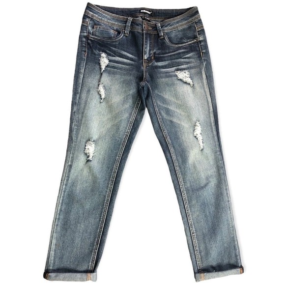 Dollhouse Jeans Dollhouse Vintage Charley Distressed Slim Fit